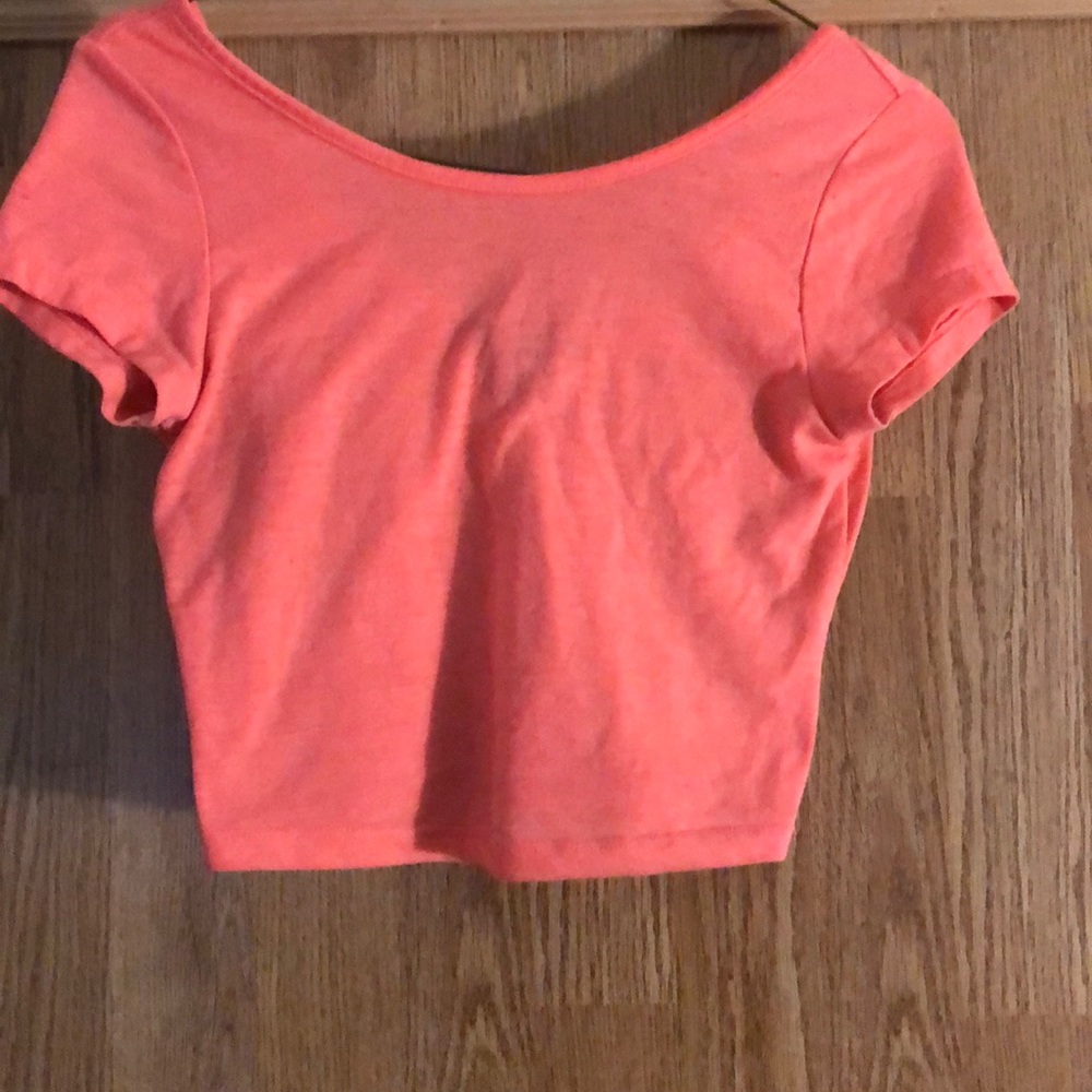 Neon pink crop top